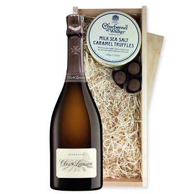 Le Clos Lanson 2006 Brut Vintage Champagne 75cl And Dark Sea Salt Charbonnel Chocolates Box